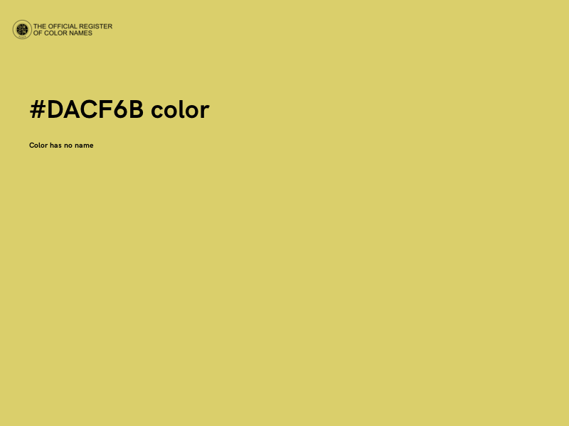 #DACF6B color image