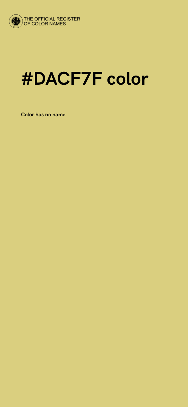 #DACF7F color image