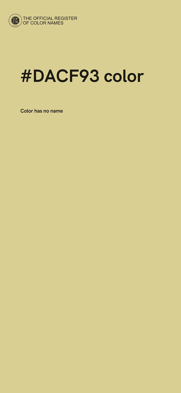 #DACF93 color image