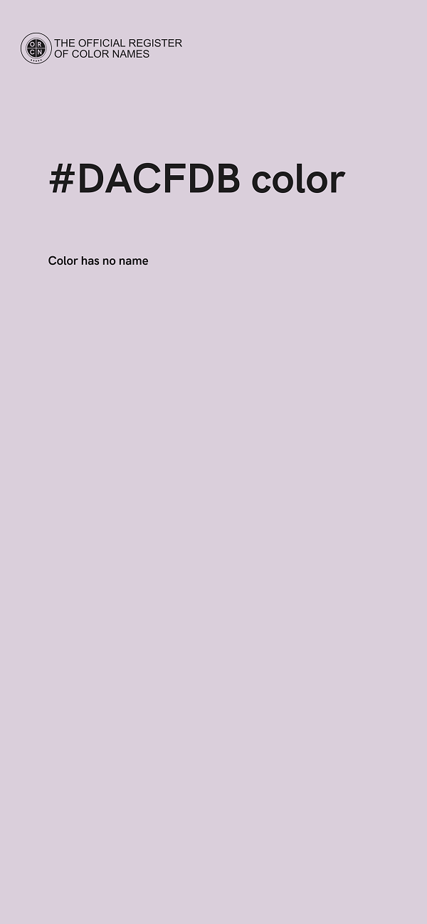 #DACFDB color image