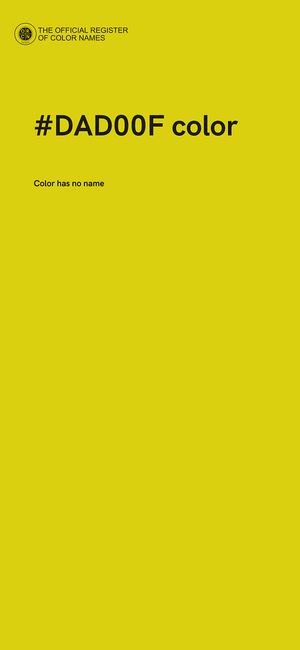 #DAD00F color image