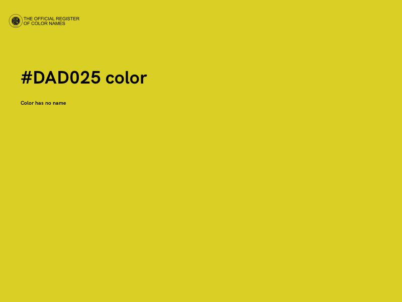 #DAD025 color image