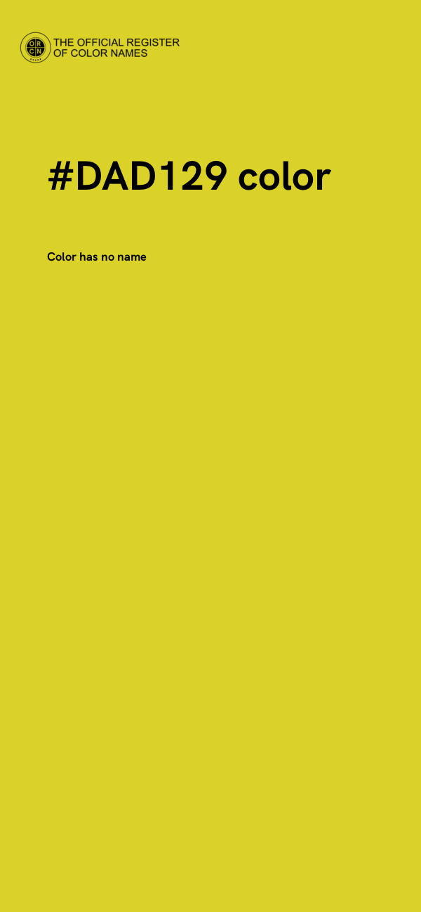 #DAD129 color image