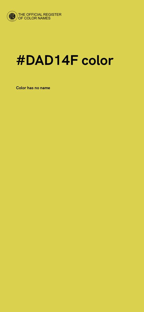 #DAD14F color image