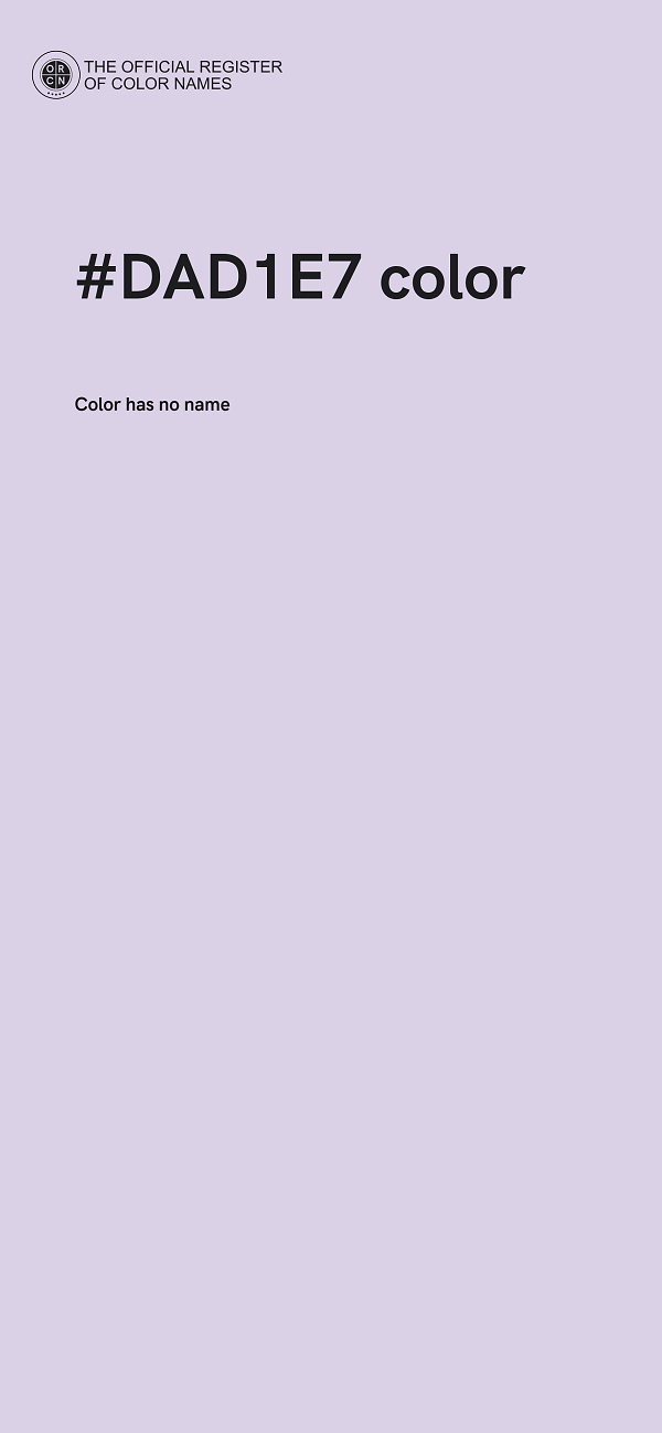 #DAD1E7 color image