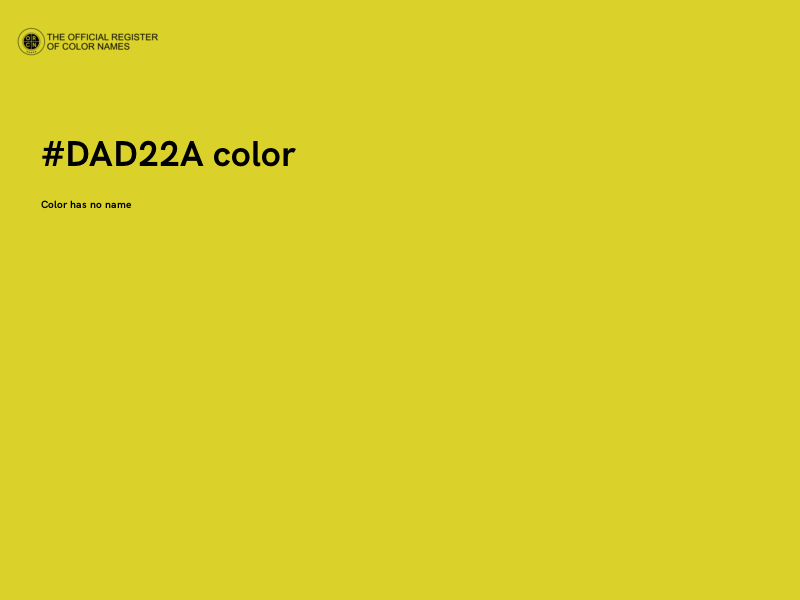 #DAD22A color image