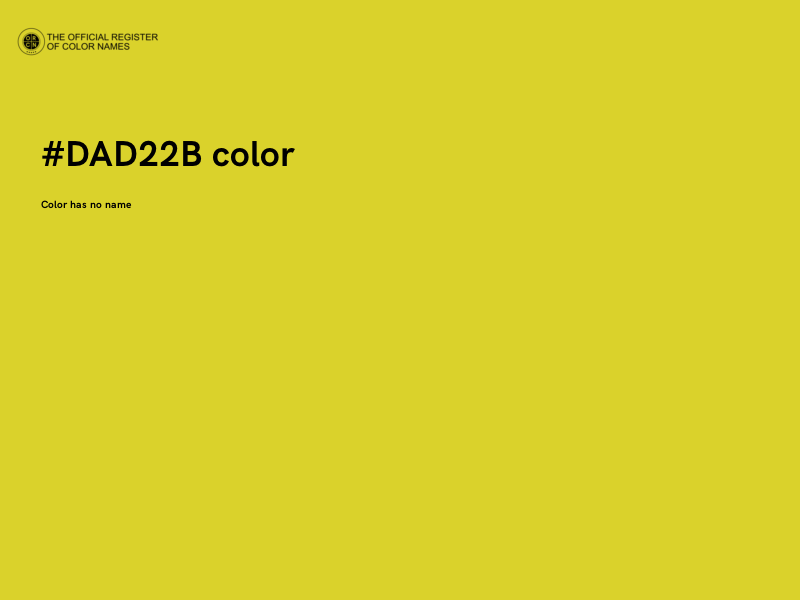 #DAD22B color image