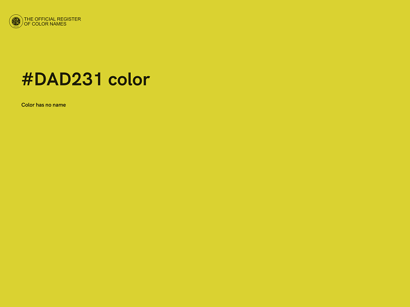 #DAD231 color image