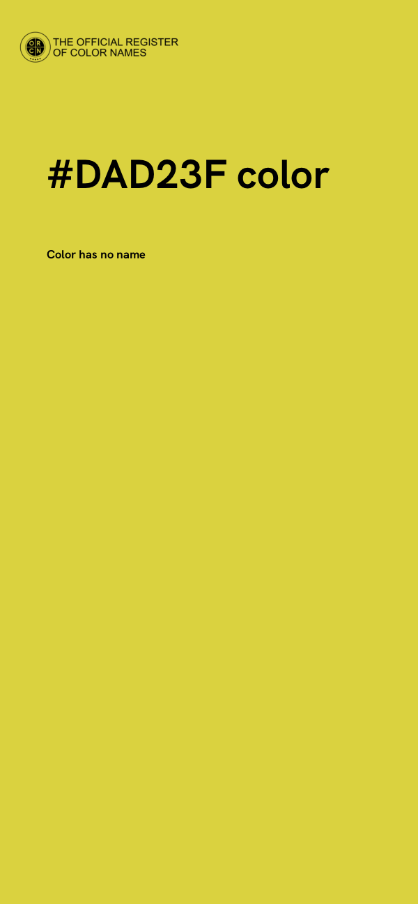#DAD23F color image