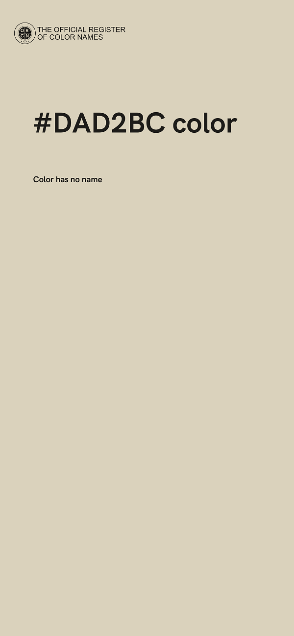 #DAD2BC color image