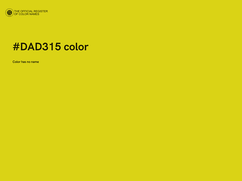#DAD315 color image