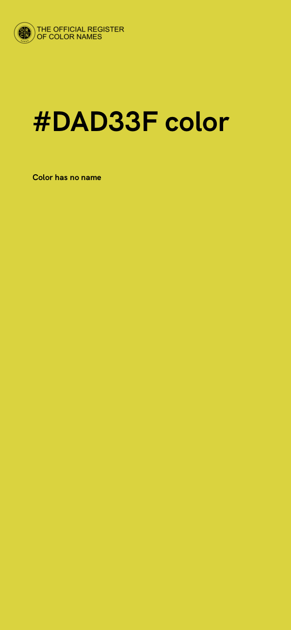 #DAD33F color image