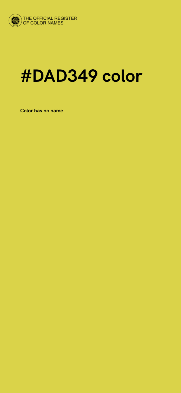 #DAD349 color image