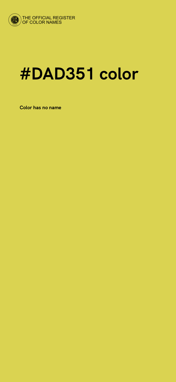 #DAD351 color image