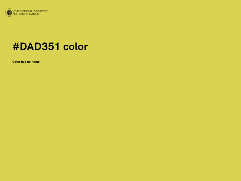 #DAD351 color image