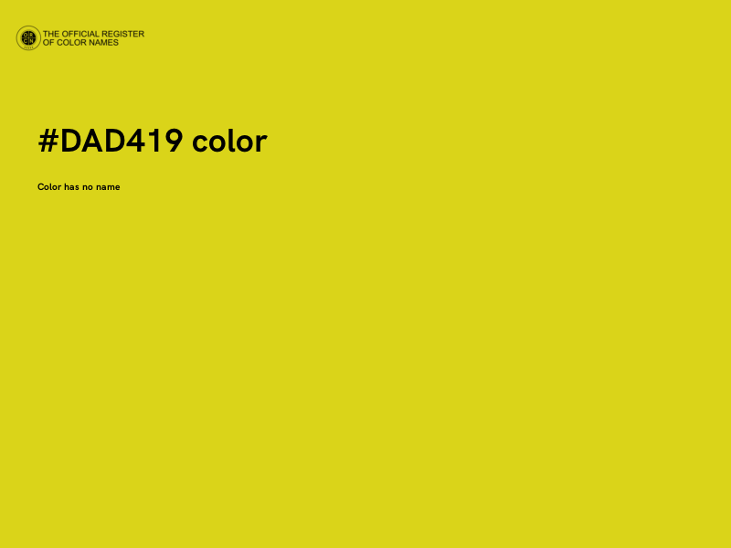 #DAD419 color image