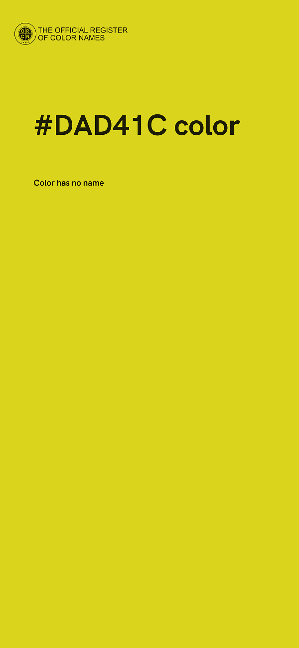 #DAD41C color image