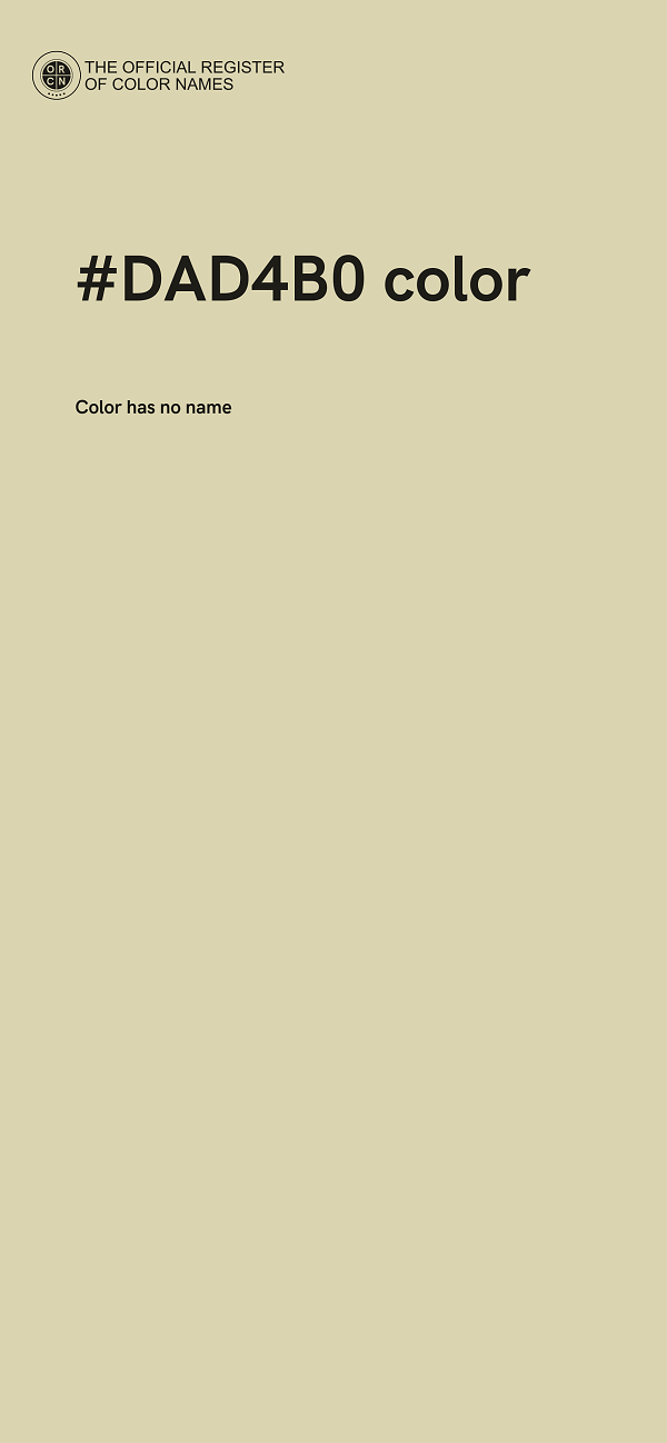 #DAD4B0 color image