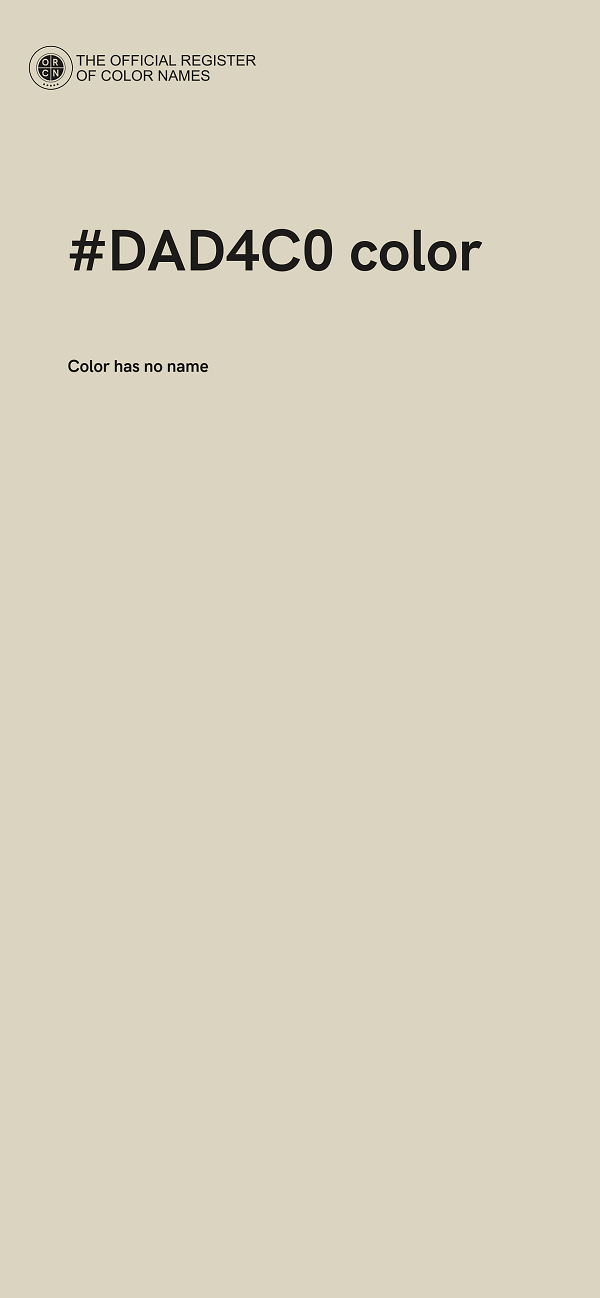 #DAD4C0 color image