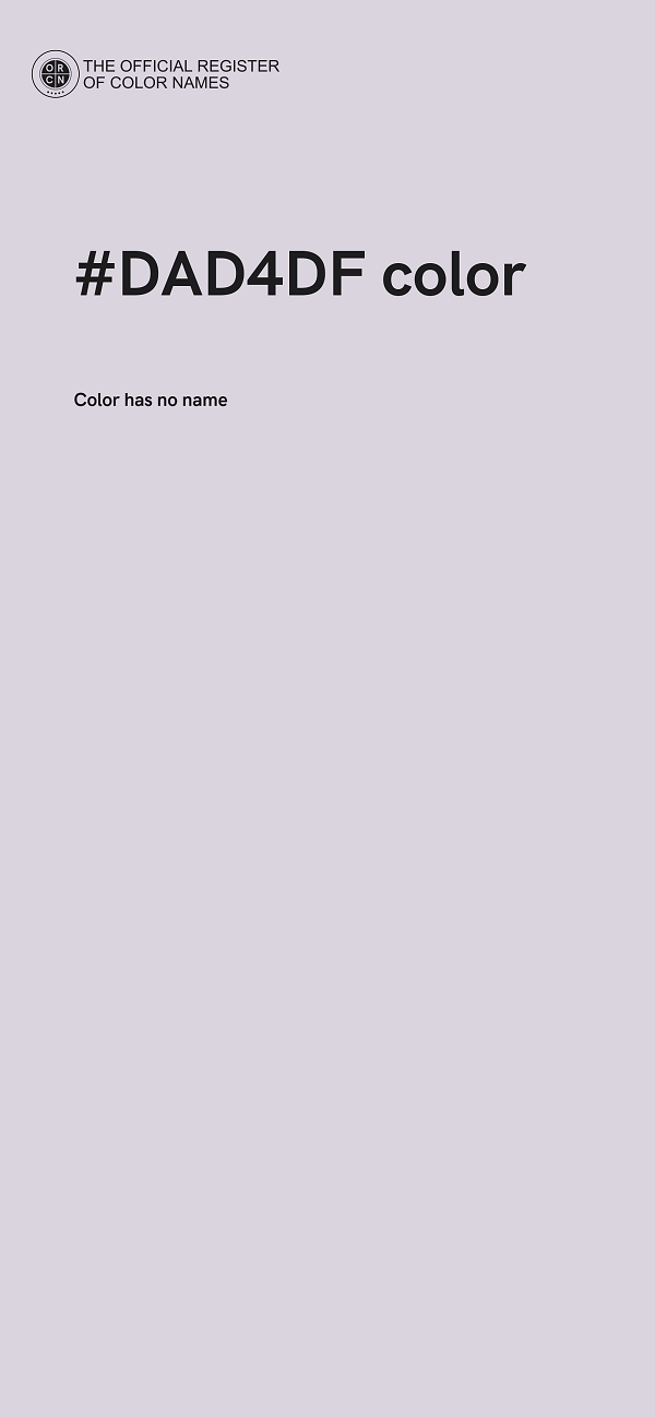 #DAD4DF color image