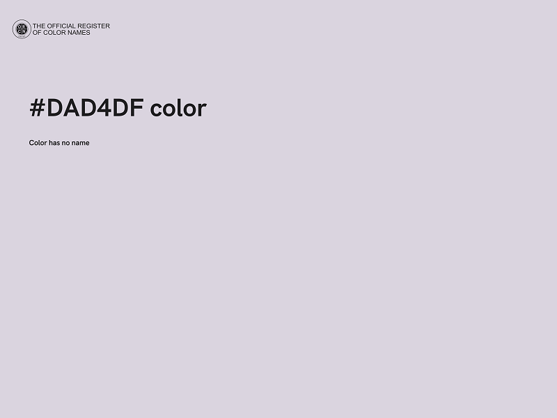 #DAD4DF color image