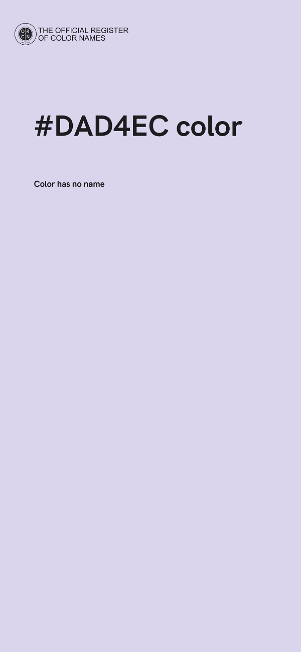 #DAD4EC color image