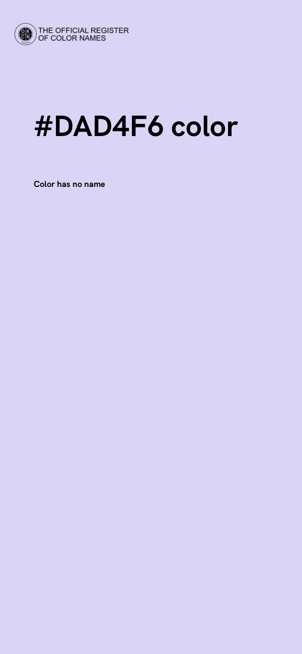 #DAD4F6 color image