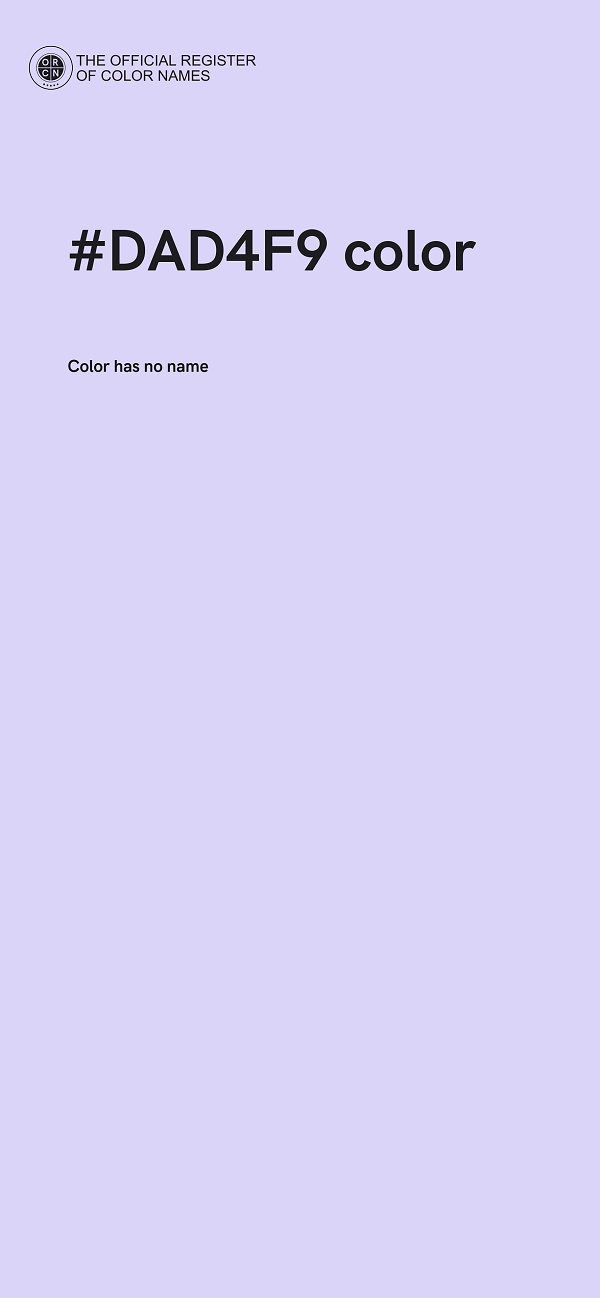 #DAD4F9 color image
