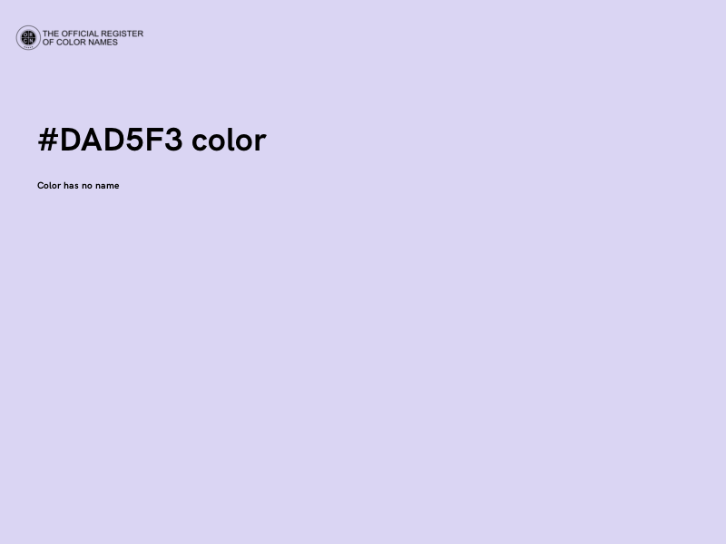 #DAD5F3 color image