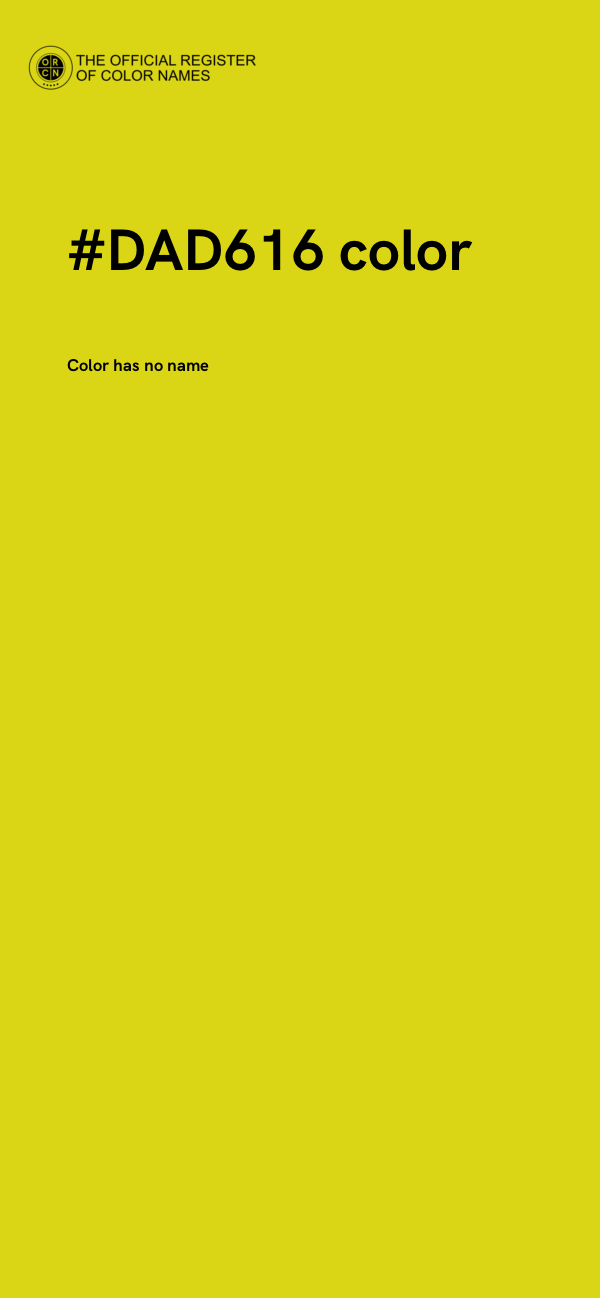 #DAD616 color image