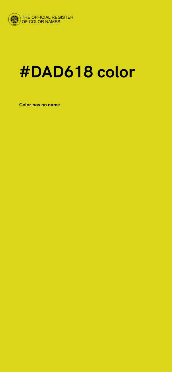 #DAD618 color image