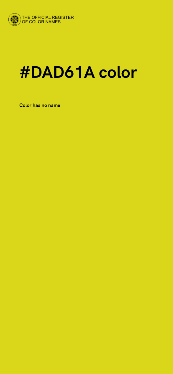 #DAD61A color image