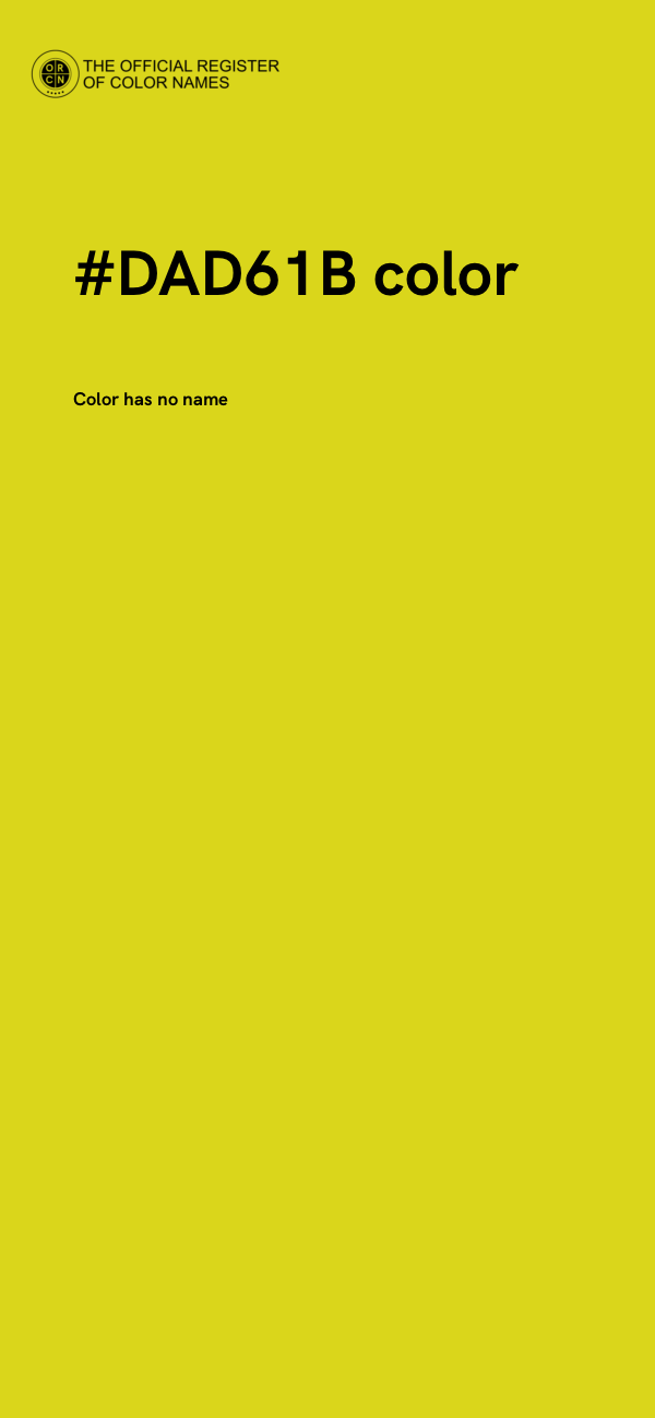 #DAD61B color image