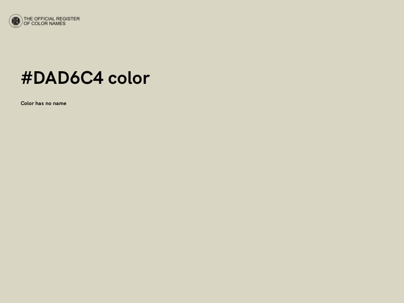 #DAD6C4 color image