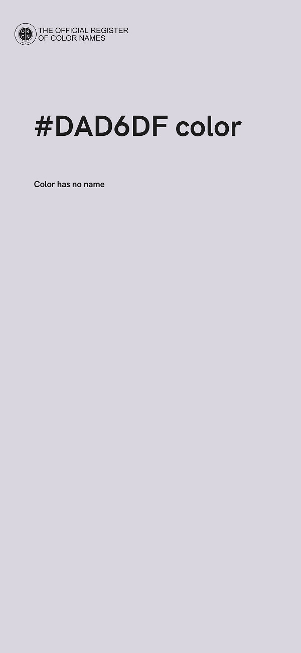 #DAD6DF color image