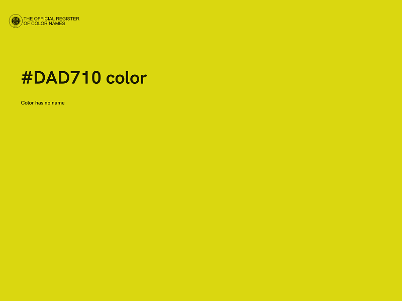 #DAD710 color image