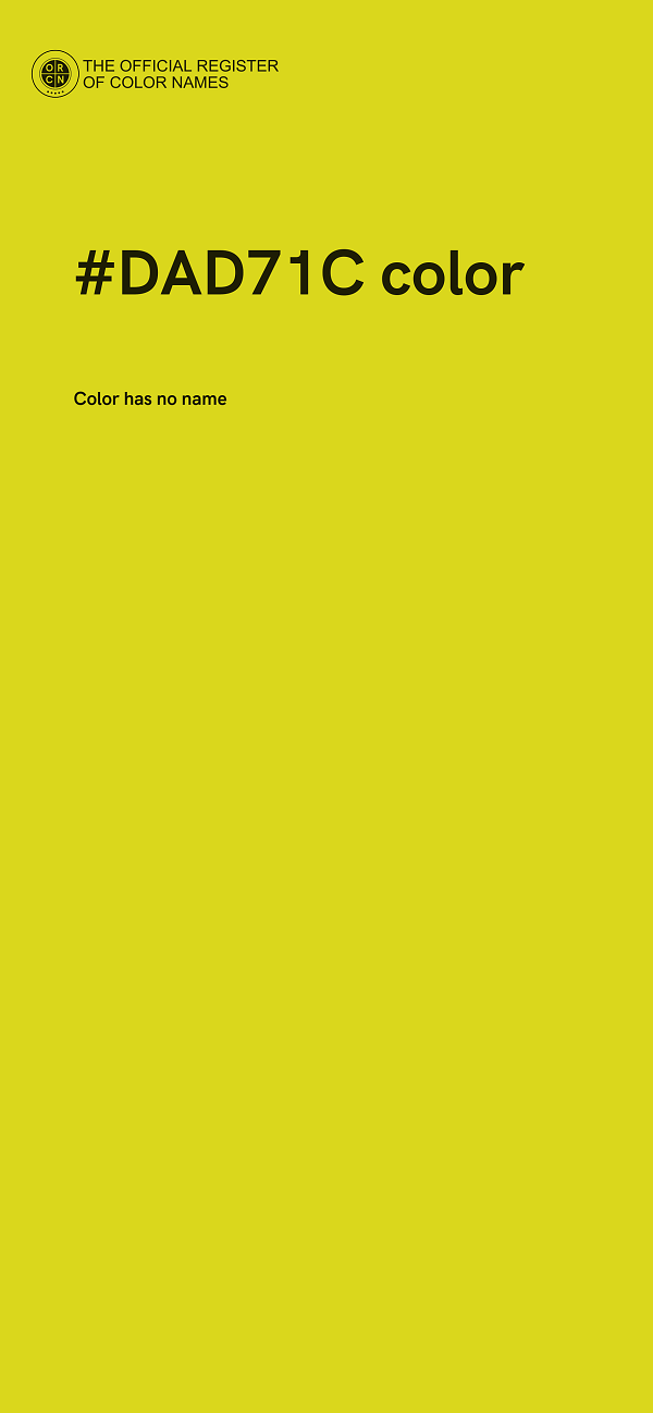 #DAD71C color image