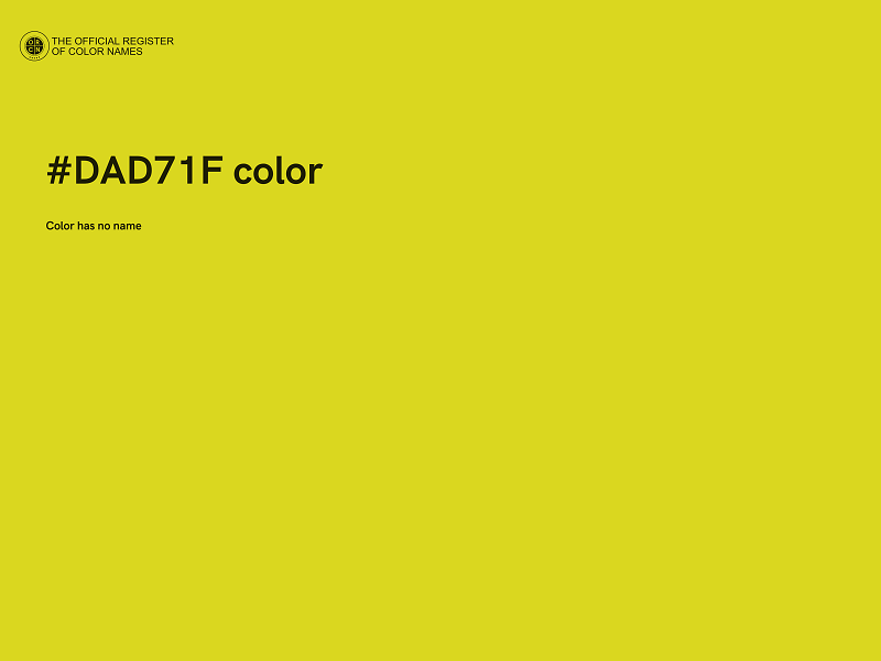 #DAD71F color image