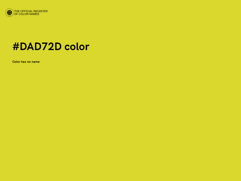 #DAD72D color image