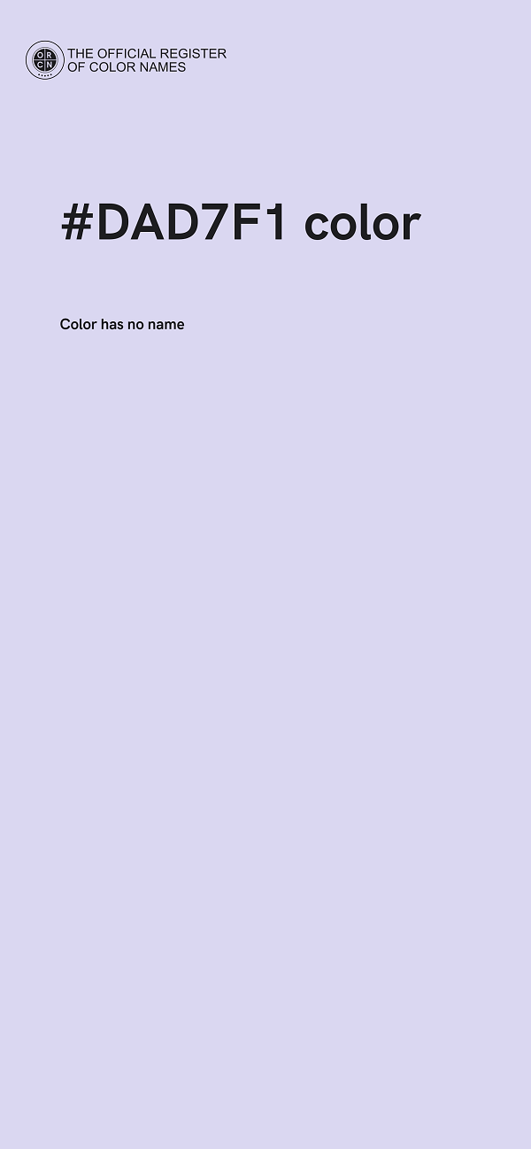 #DAD7F1 color image