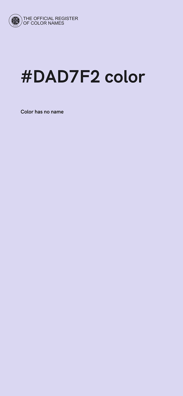 #DAD7F2 color image