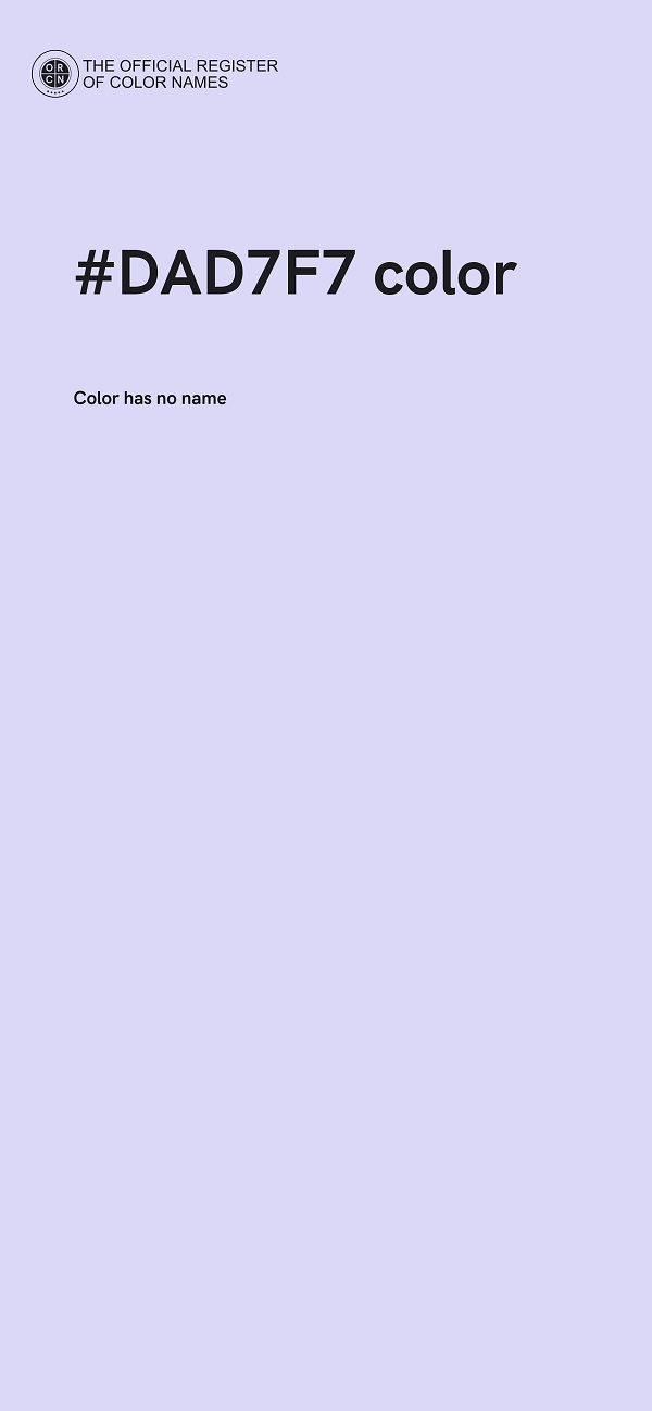 #DAD7F7 color image