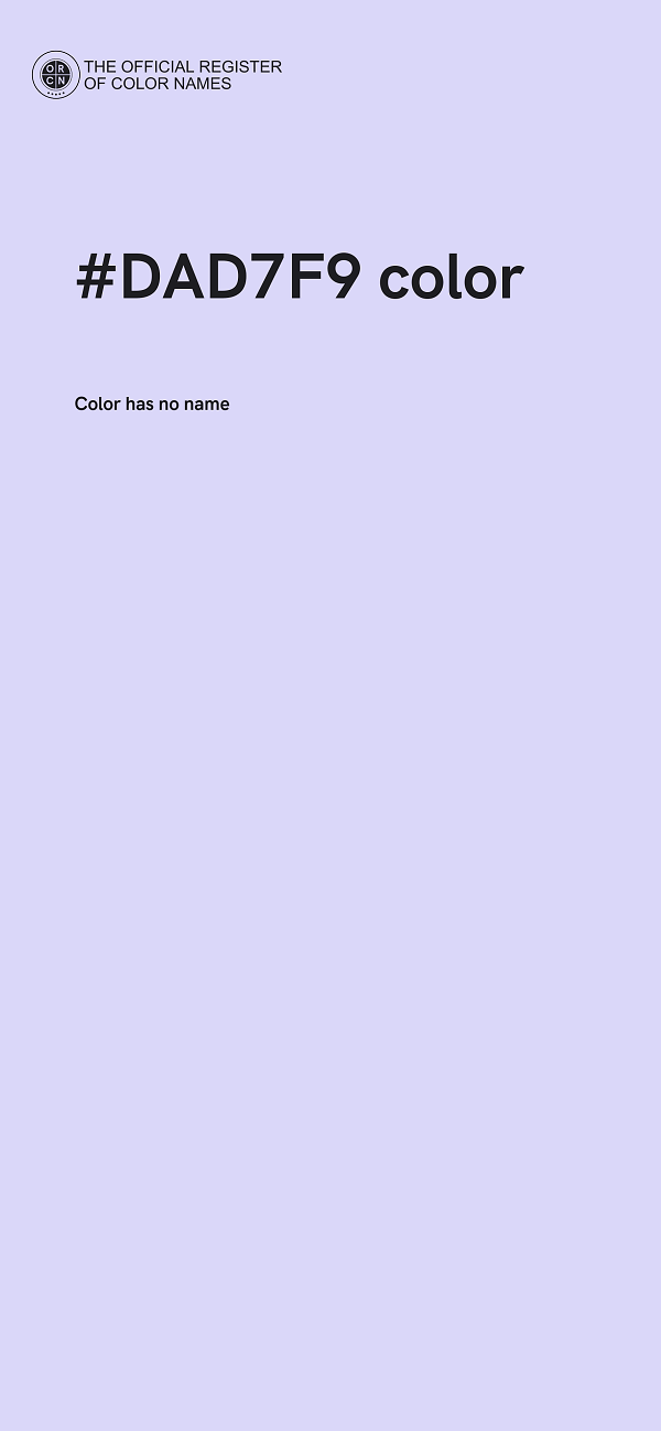 #DAD7F9 color image