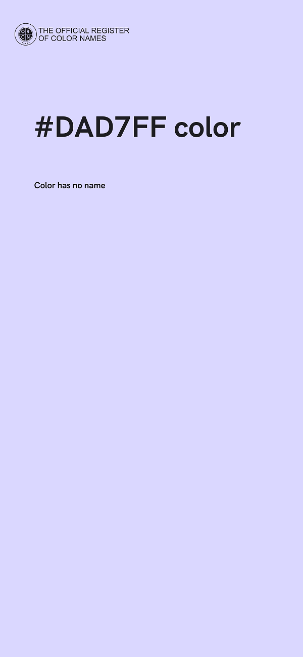 #DAD7FF color image