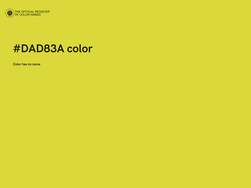 #DAD83A color image