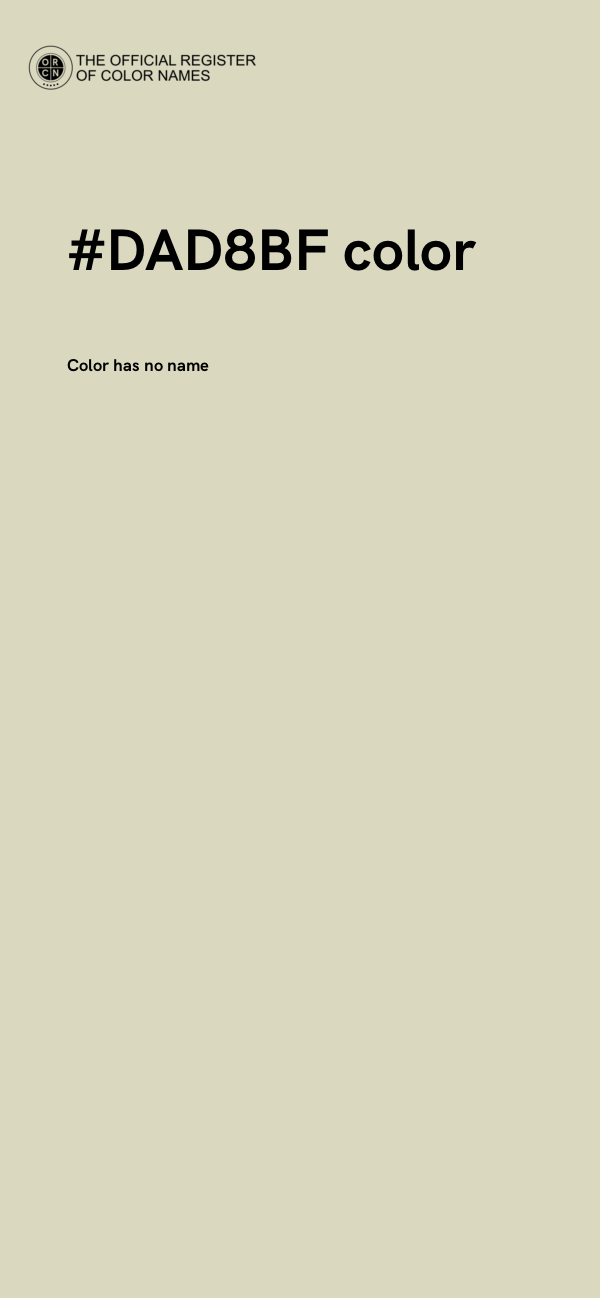 #DAD8BF color image