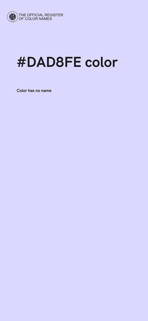 #DAD8FE color image