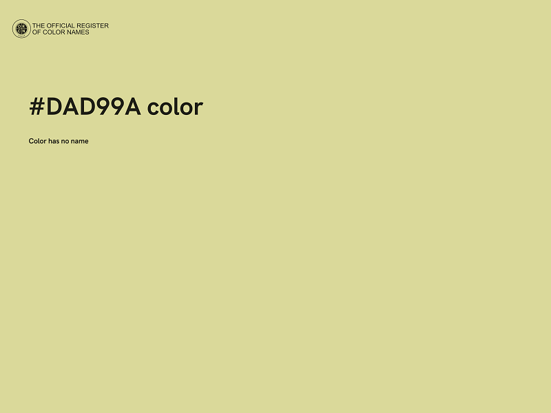 #DAD99A color image