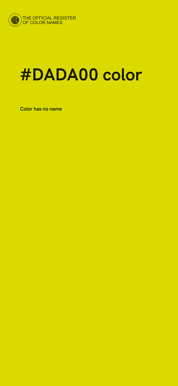 #DADA00 color image