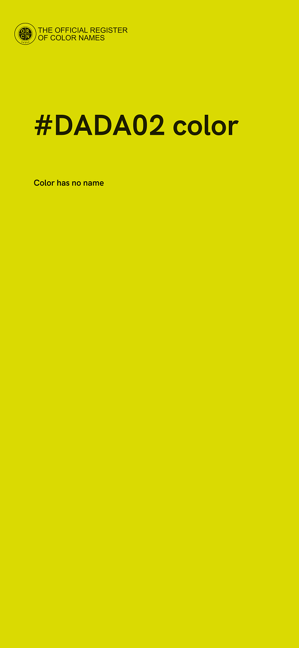 #DADA02 color image